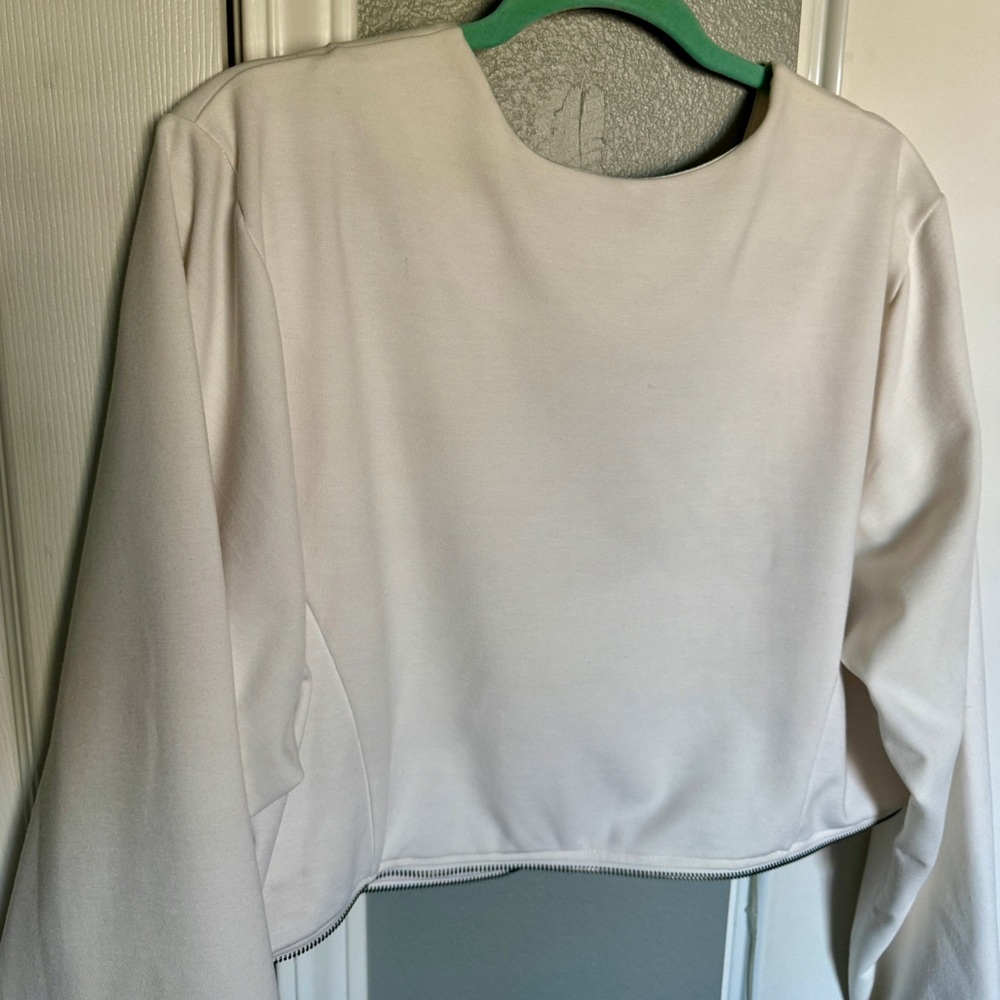 Torrid Black and White Work Blazer With Zipper Accents - Size 3 - Picture 6 of 10